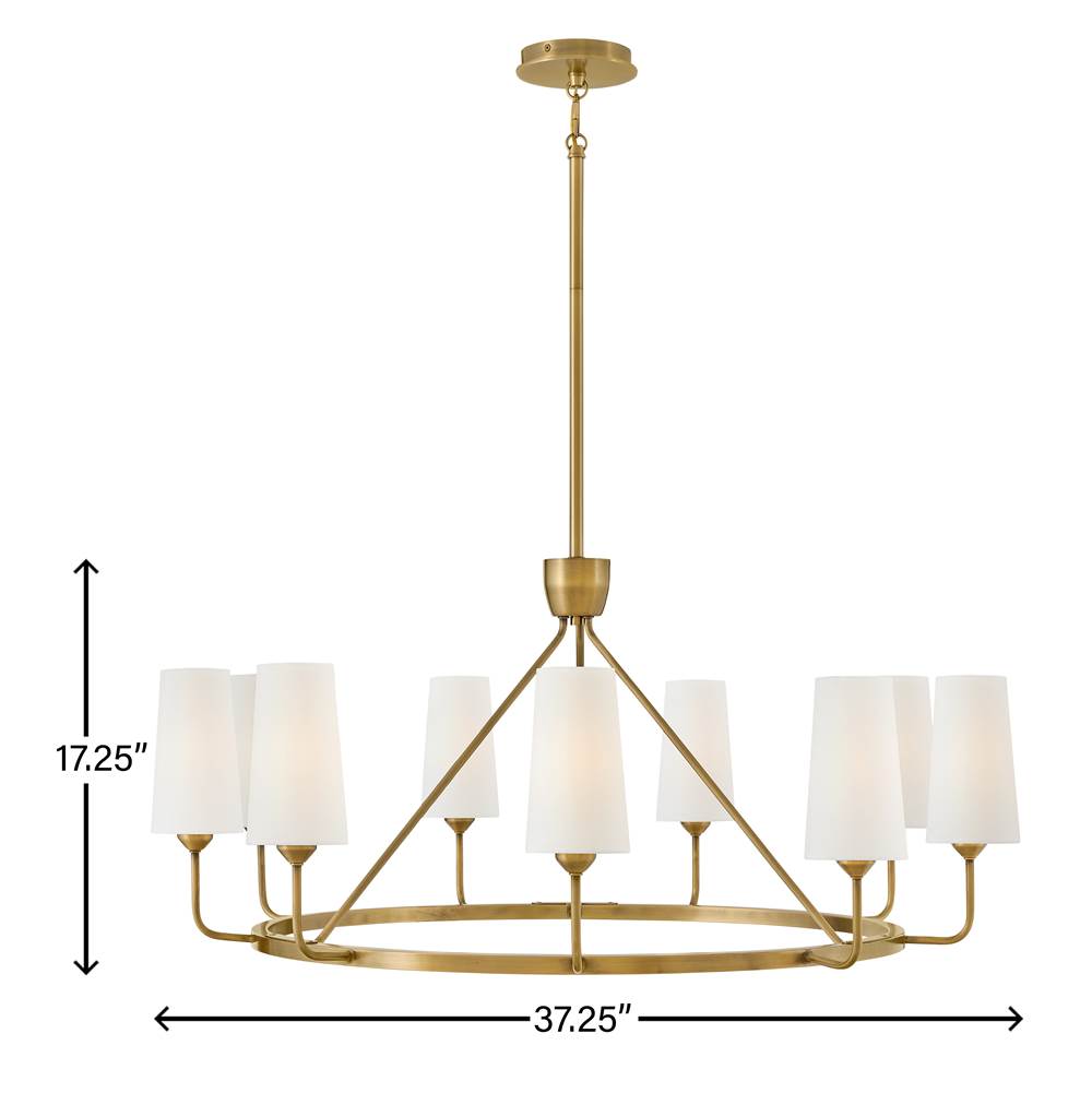 Hinkley Lighting 45009HB Heritage Brass Medium Single Tier Pendant Image 3