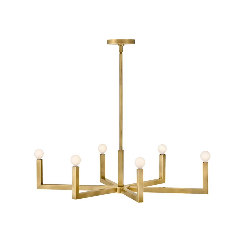 Hinkley Lighting 45048HB Heritage Brass Six Light Linear Image 5