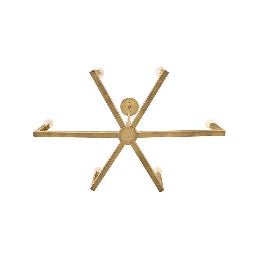 Hinkley Lighting 45048HB Heritage Brass Six Light Linear Image 3