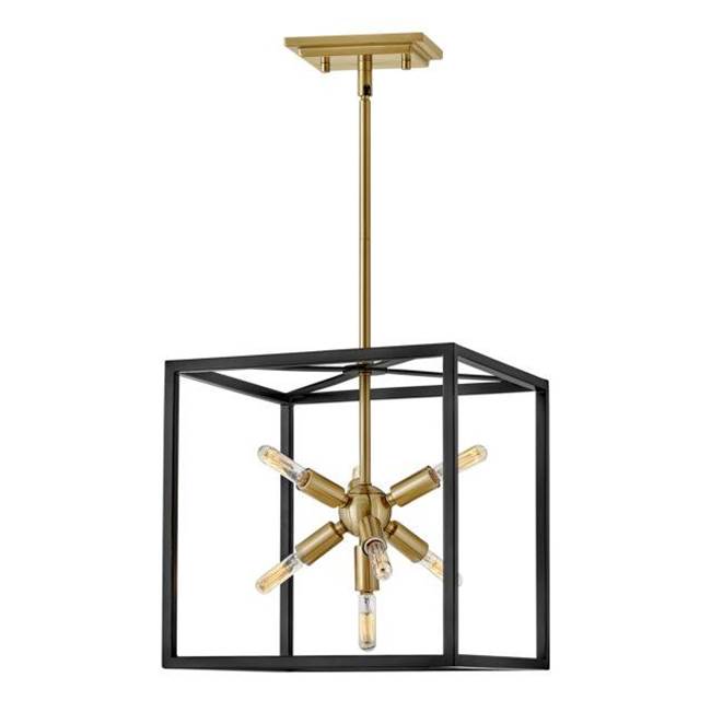 Hinkley Lighting 46313BLK Black,White Small Convertible Pendant Image 1
