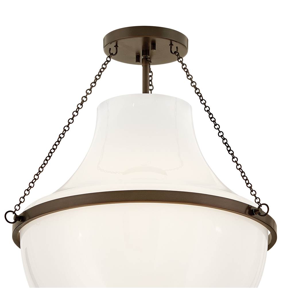 Hinkley Lighting 46893HZ Heritage Bronze Medium Semi-flush Mount Image 4