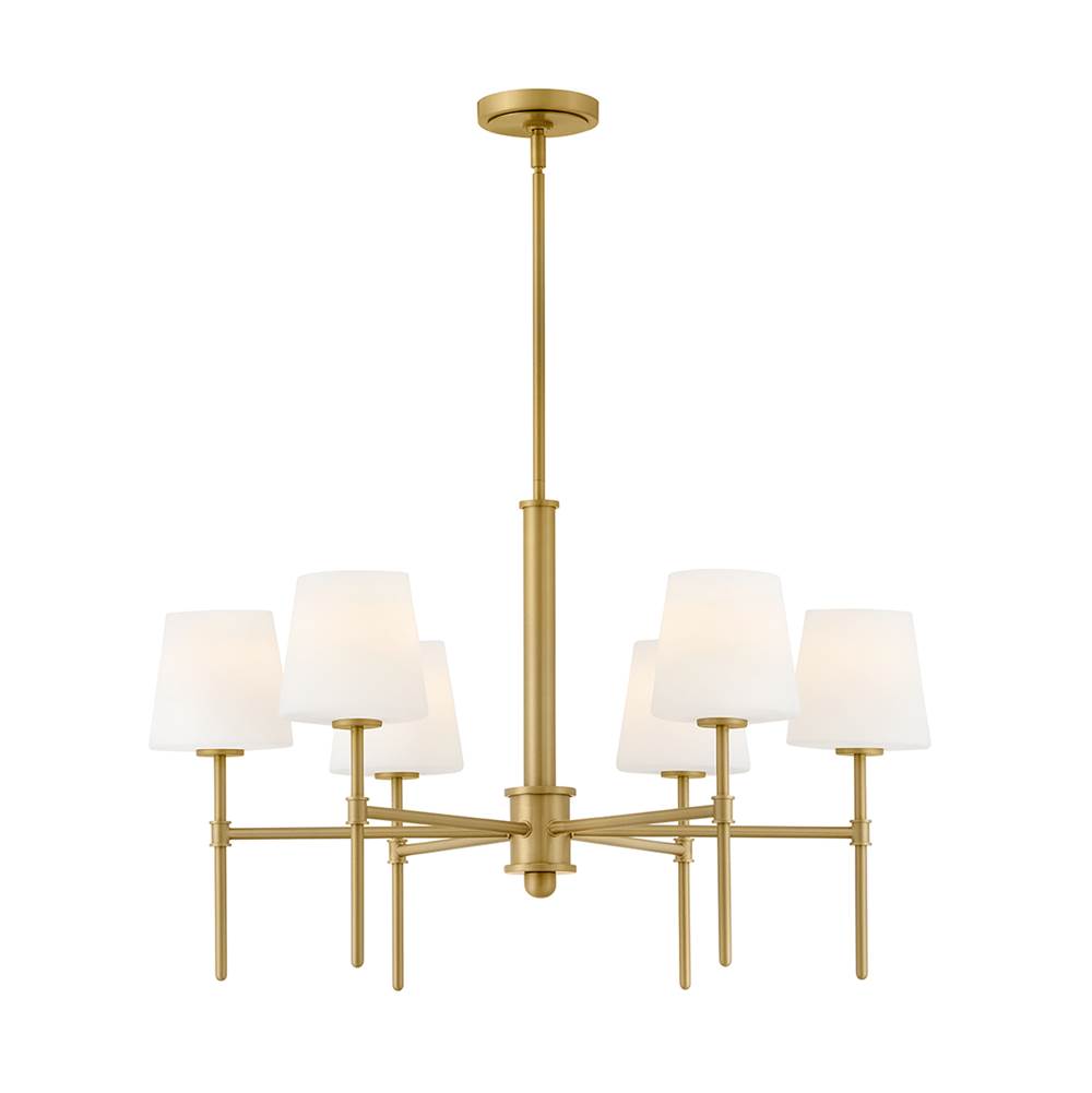 Hinkley Lighting 46954LCB Lacquered Brass Medium Chandelier Image 1
