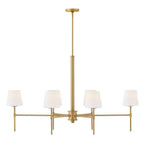 Hinkley Lighting 46955LCB Lacquered Brass Medium Six Light Linear Image 1