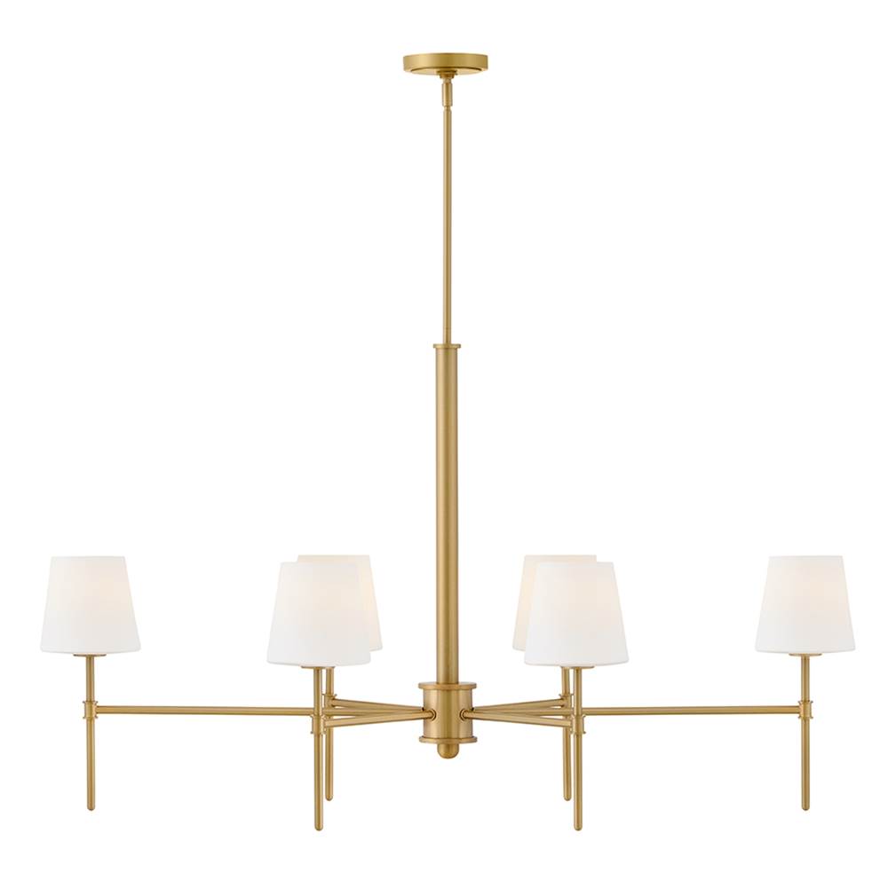 Hinkley Lighting 46955LCB Lacquered Brass Medium Six Light Linear Image 1