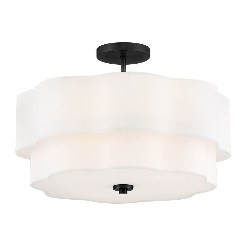 Hinkley Lighting 47733BK Black Medium Semi-flush Mount Image 1
