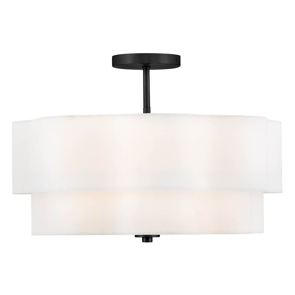 Hinkley Lighting 47733BK Black Medium Semi-flush Mount Image 2