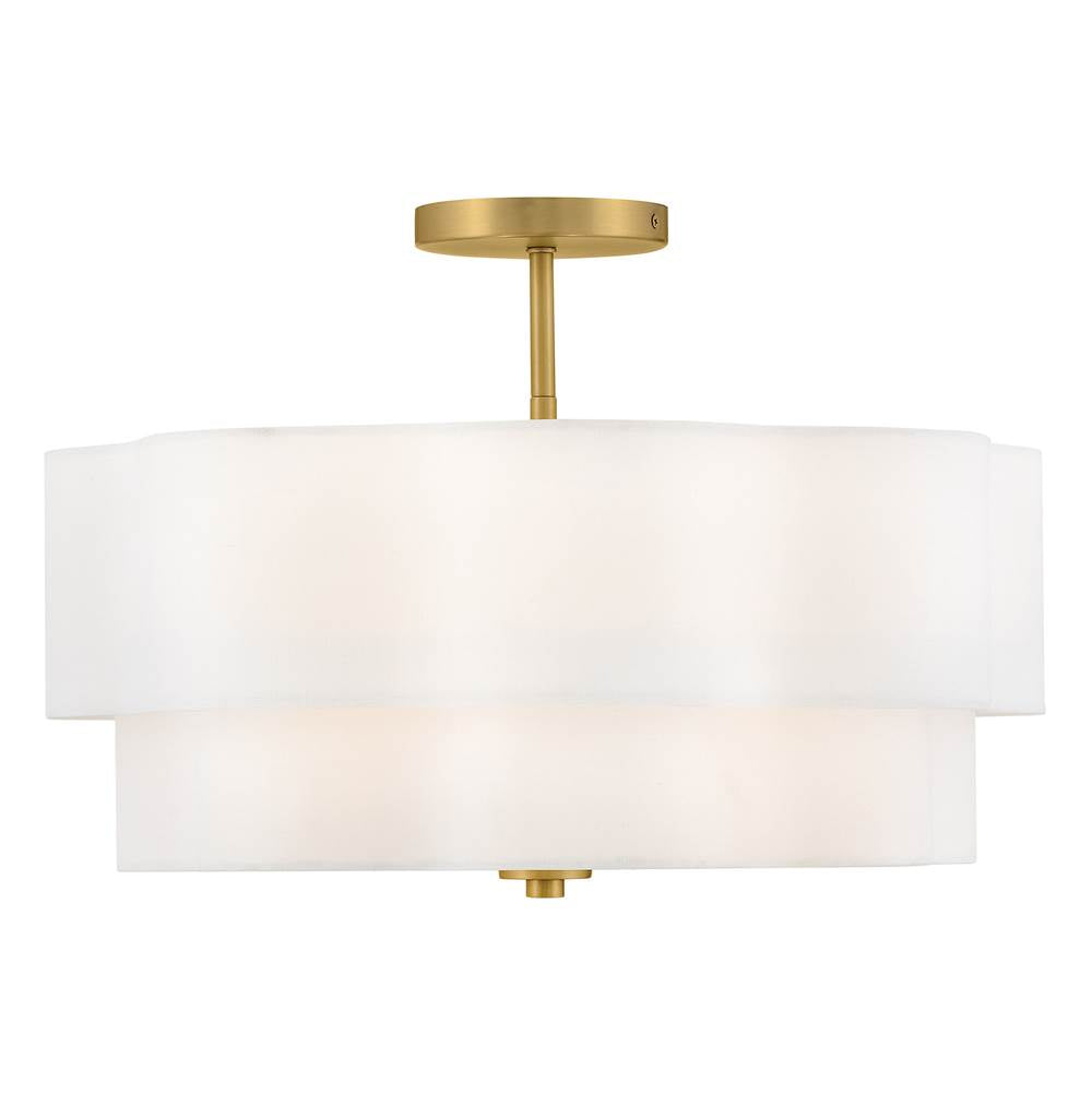 Hinkley Lighting 47733LCB Lacquered Brass Medium Semi-flush Mount Image 2
