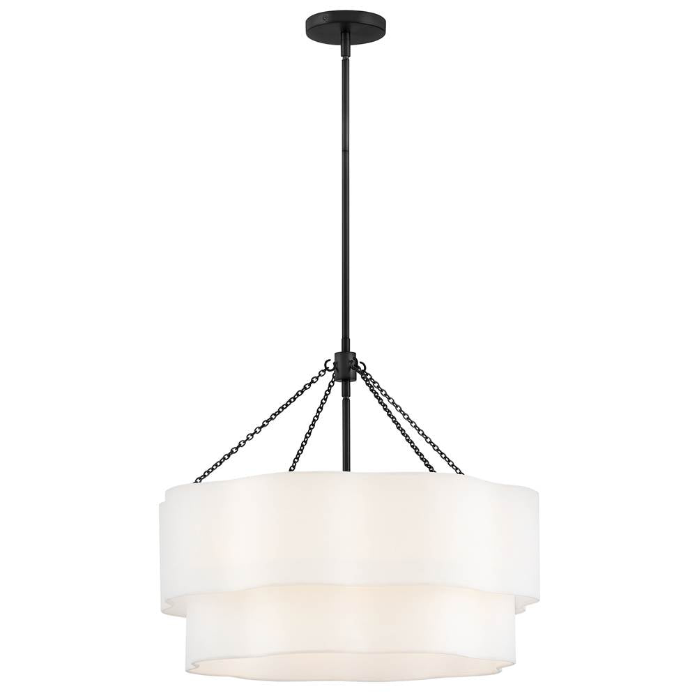 Hinkley Lighting 47734BK Black Medium Drum Chandelier Image 1