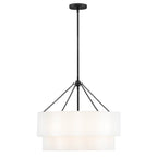 Hinkley Lighting 47734BK Black Medium Drum Chandelier Image 2