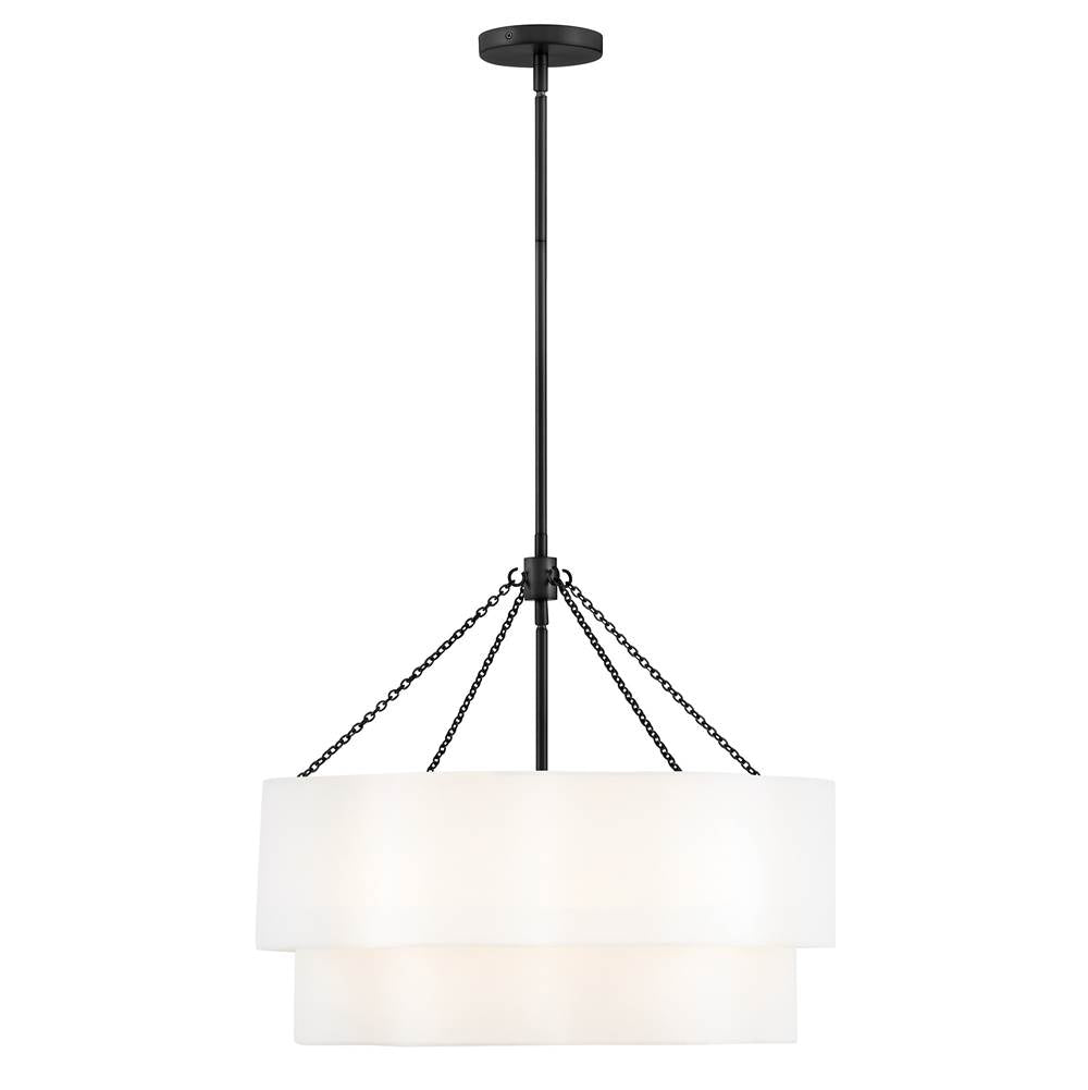 Hinkley Lighting 47734BK Black Medium Drum Chandelier Image 2