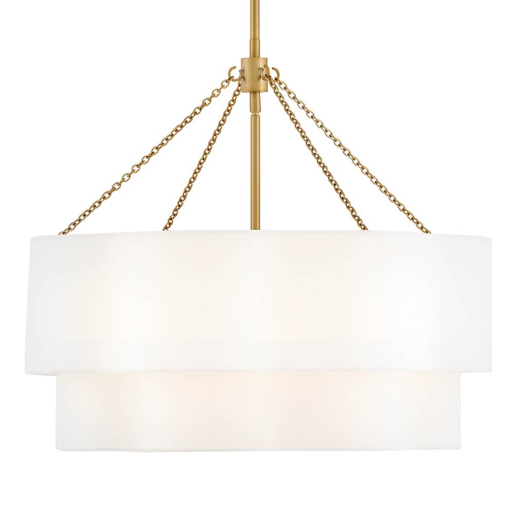 Hinkley Lighting 47734LCB Lacquered Brass Medium Drum Chandelier Image 6