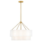 Hinkley Lighting 47734LCB Lacquered Brass Medium Drum Chandelier Image 2