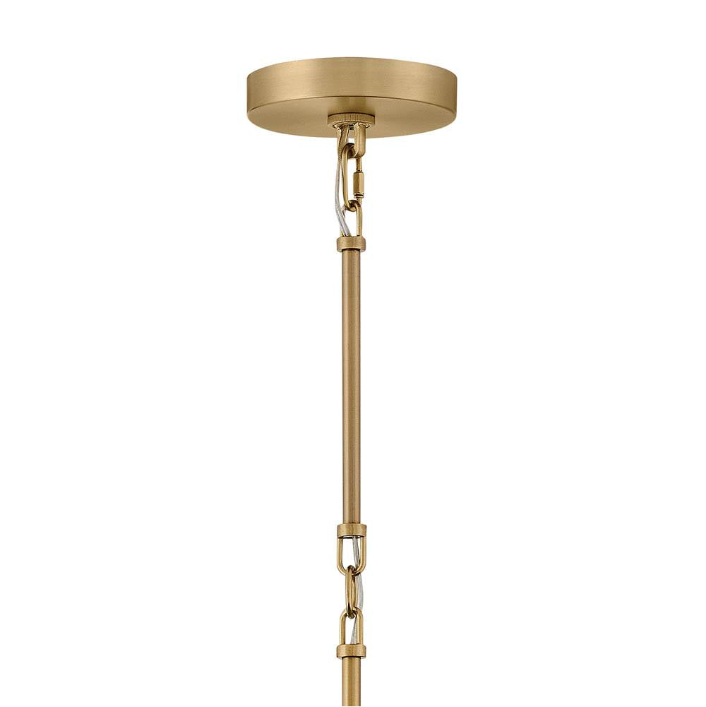Hinkley Lighting 48165LCB-AV Lacquered Brass Large Dome Chandelier Image 4