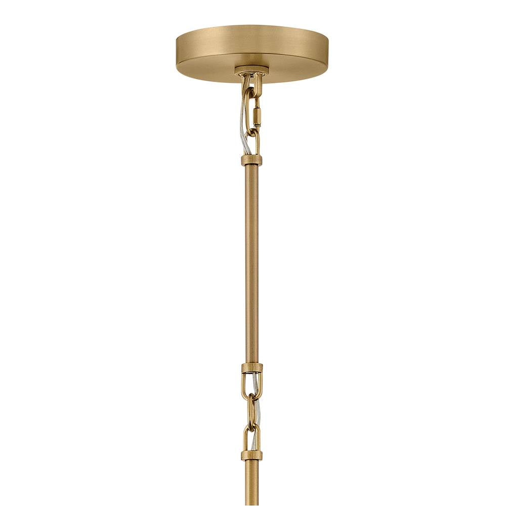Hinkley Lighting 48165LCB-HZ Lacquered Brass Medium Dome Chandelier Image 4