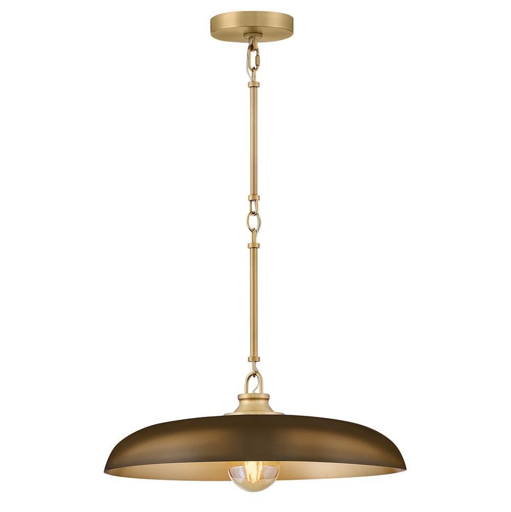 Hinkley Lighting 48167LCB-HZ Lacquered Brass Large Dome Pendant Image 1