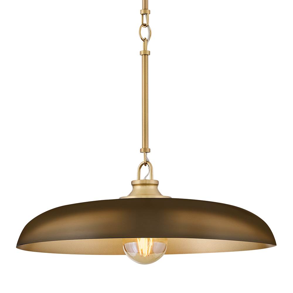 Hinkley Lighting 48167LCB-HZ Lacquered Brass Large Dome Pendant Image 5