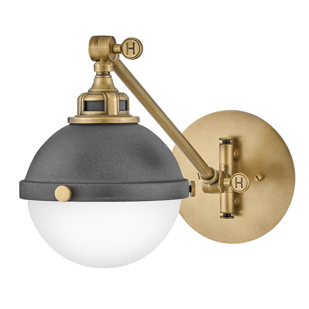 Hinkley Lighting 4830DZ Aged Zinc Small Single Light Sconce Image 5