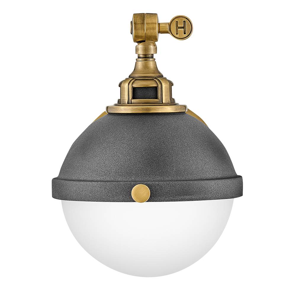 Hinkley Lighting 4830DZ Aged Zinc Small Single Light Sconce Image 4