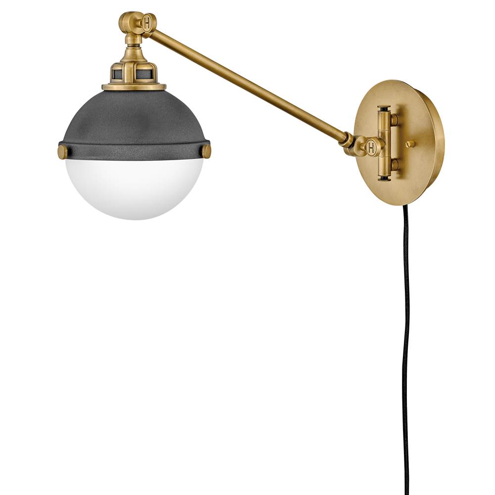 Hinkley Lighting 4830DZ Aged Zinc Small Single Light Sconce Image 2