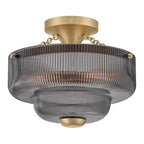 Hinkley Lighting 48571LCB-SM Lacquered Brass Small Semi-flush Mount Image 1