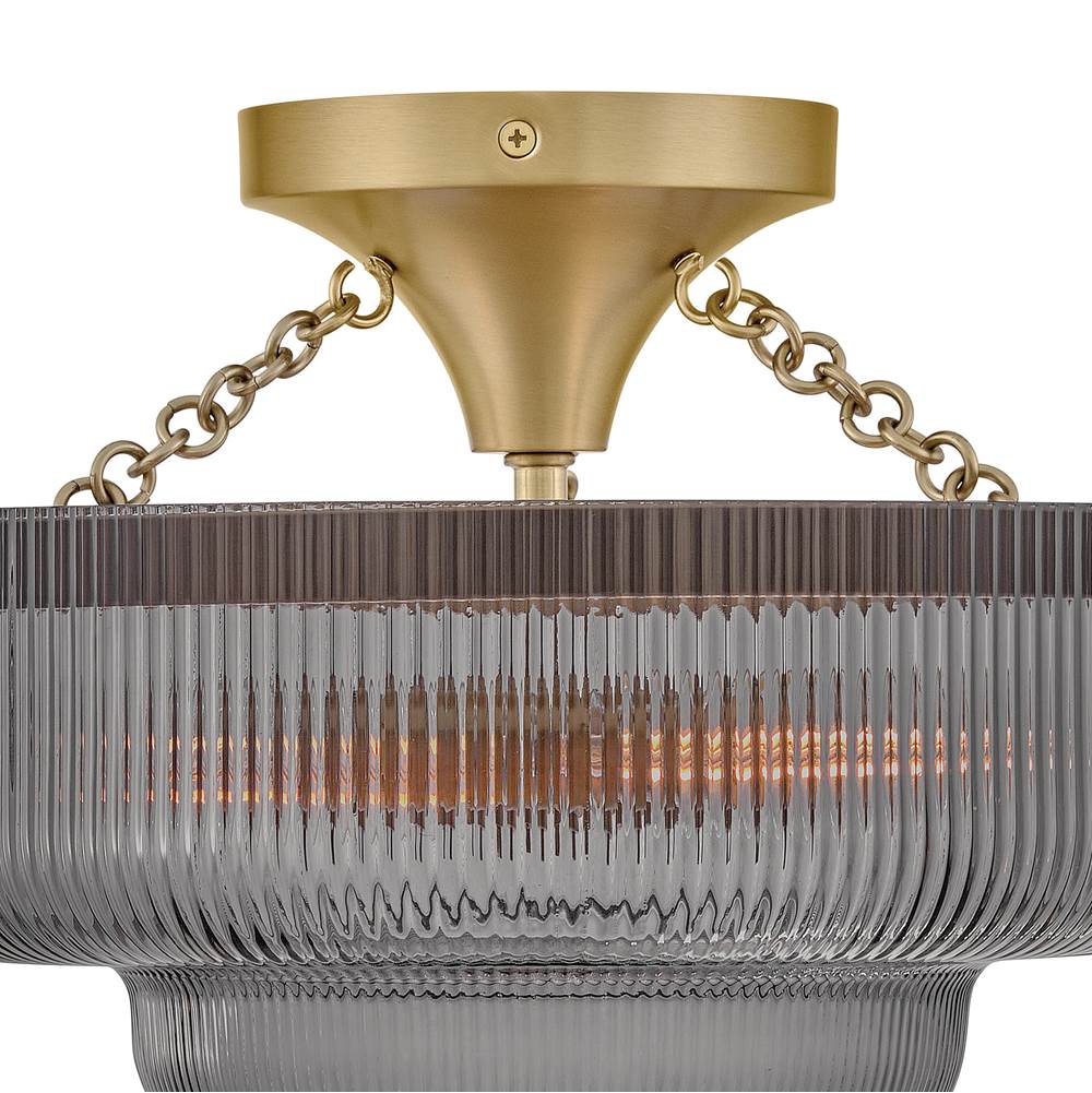 Hinkley Lighting 48571LCB-SM Lacquered Brass Small Semi-flush Mount Image 5