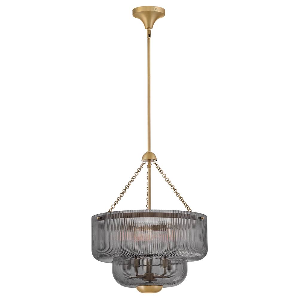 Hinkley Lighting 48573LCB-SM Lacquered Brass Large Pendant Image 1