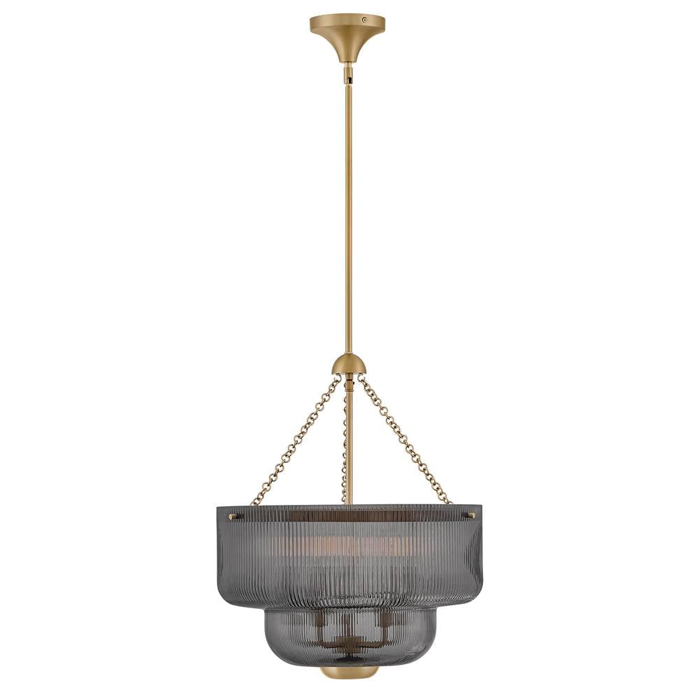 Hinkley Lighting 48573LCB-SM Lacquered Brass Large Pendant Image 2