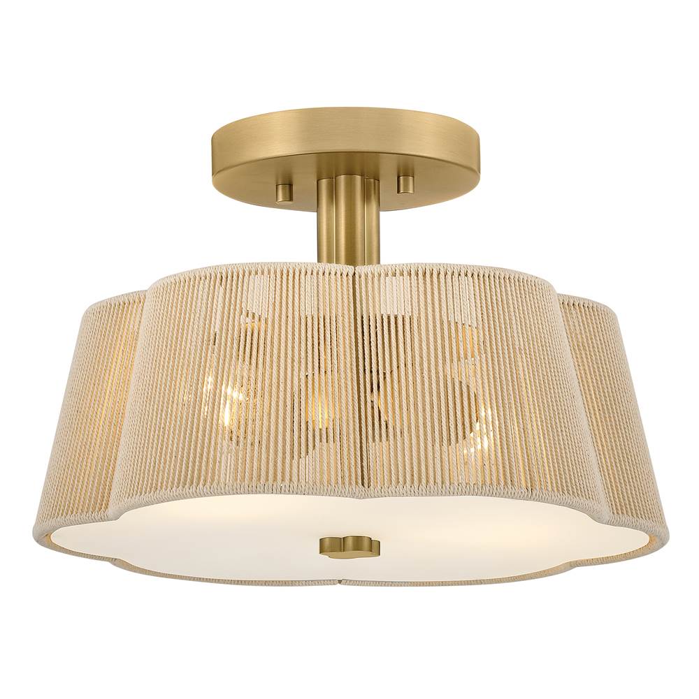 Hinkley Lighting 48581LCB Lacquered Brass Small Semi-flush Mount Image 1
