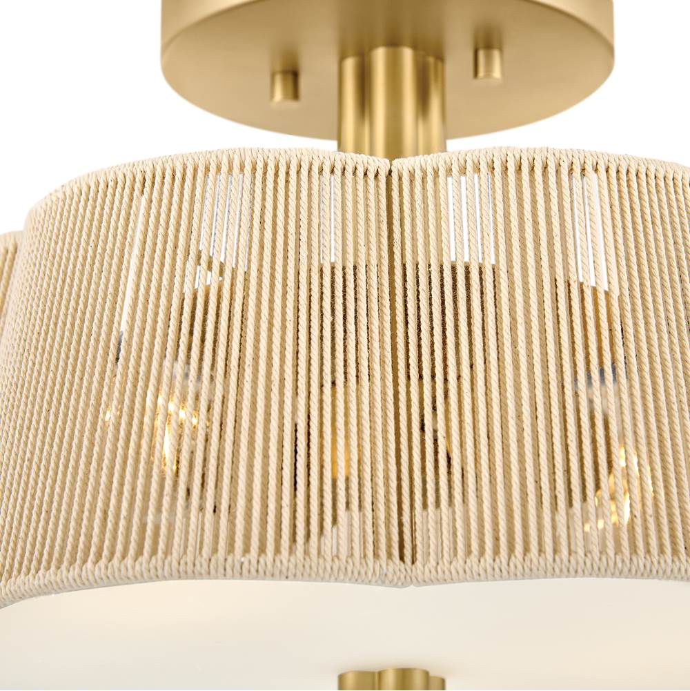 Hinkley Lighting 48581LCB Lacquered Brass Small Semi-flush Mount Image 6
