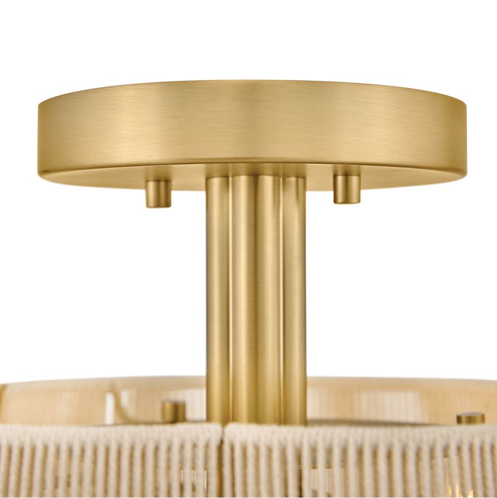 Hinkley Lighting 48581LCB Lacquered Brass Small Semi-flush Mount Image 4