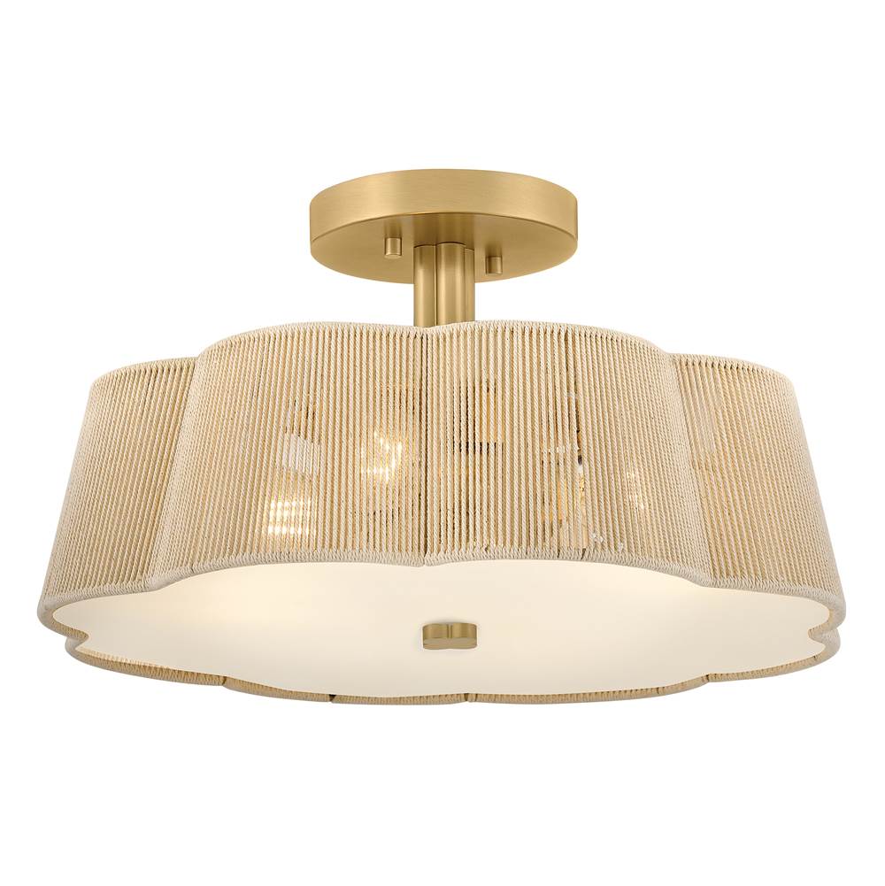 Hinkley Lighting 48583LCB Lacquered Brass Medium Semi-flush Mount Image 1