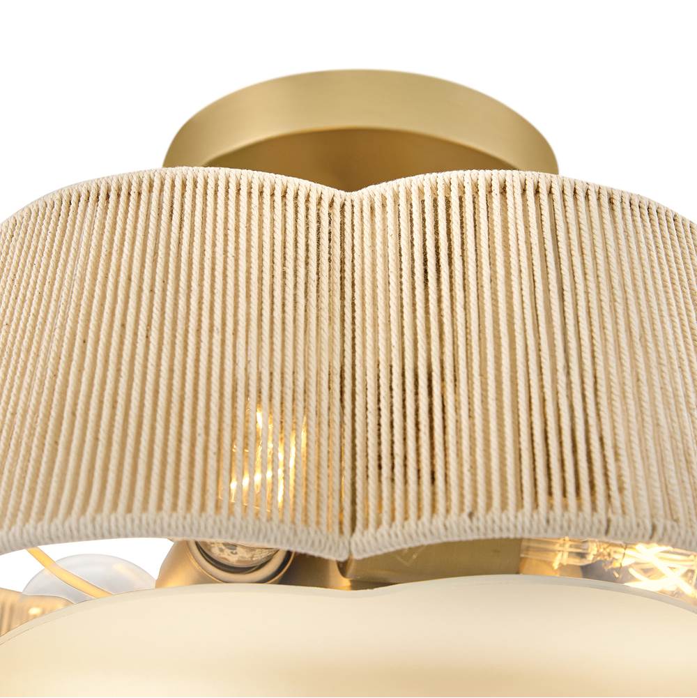 Hinkley Lighting 48583LCB Lacquered Brass Medium Semi-flush Mount Image 5