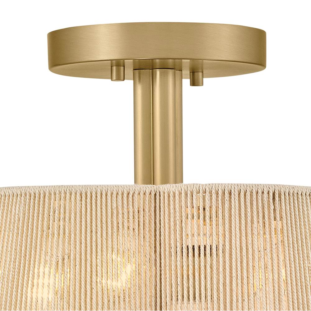 Hinkley Lighting 48583LCB Lacquered Brass Medium Semi-flush Mount Image 4