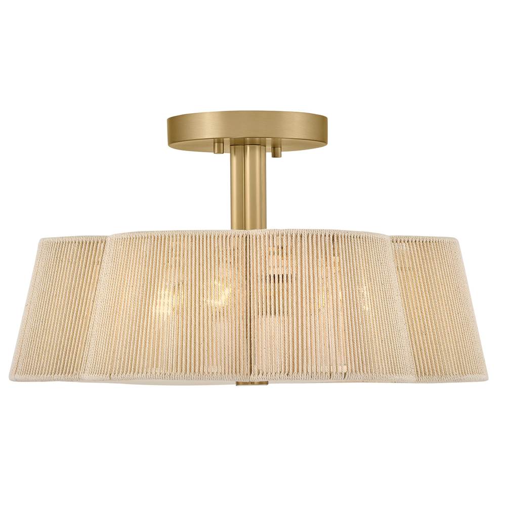 Hinkley Lighting 48583LCB Lacquered Brass Medium Semi-flush Mount Image 2