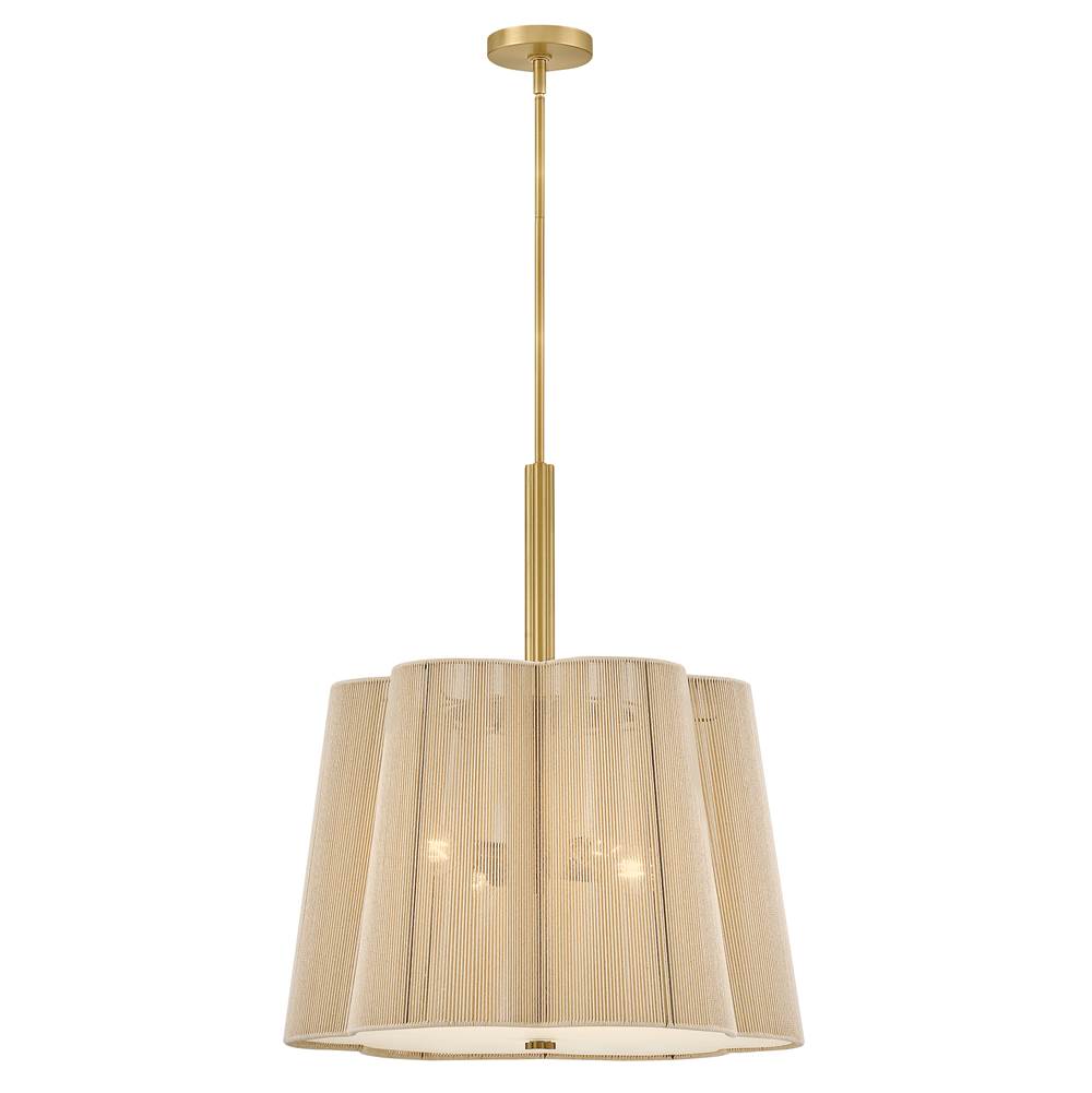 Hinkley Lighting 48586LCB Lacquered Brass Medium Chandelier Image 1