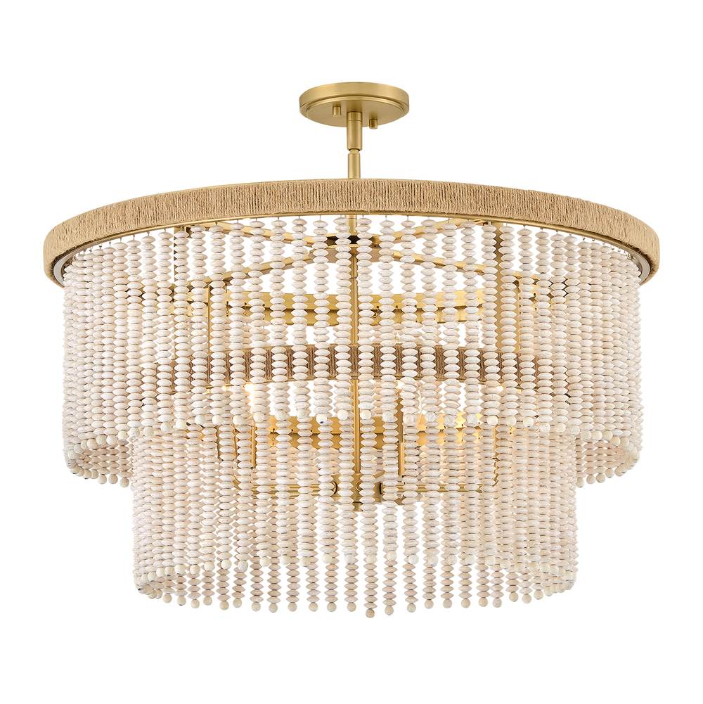 Hinkley Lighting 48604LCB Lacquered Brass Medium Convertible Drum Chandelier Image 8