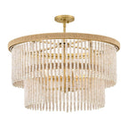 Hinkley Lighting 48604LCB Lacquered Brass Medium Convertible Drum Chandelier Image 8