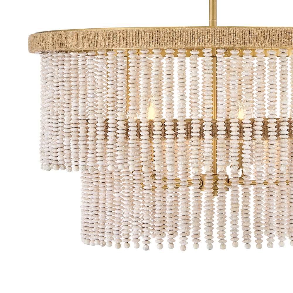 Hinkley Lighting 48604LCB Lacquered Brass Medium Convertible Drum Chandelier Image 5