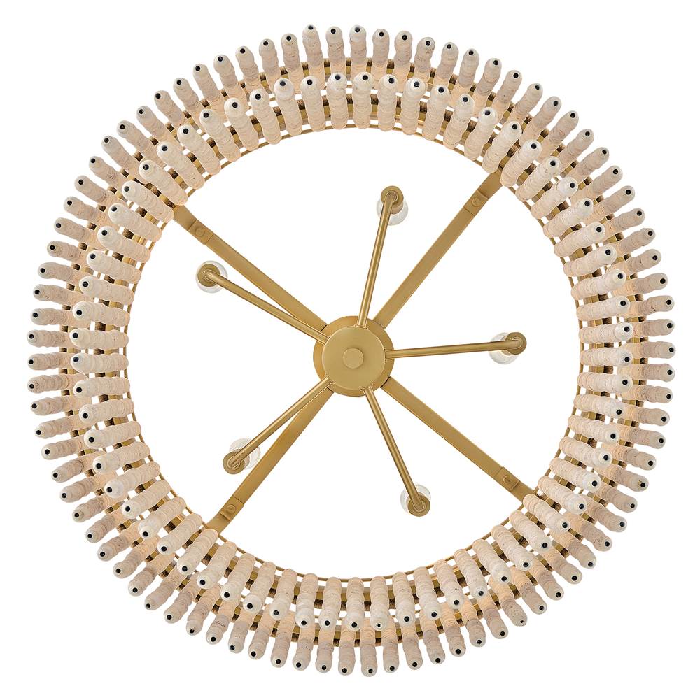 Hinkley Lighting 48604LCB Lacquered Brass Medium Convertible Drum Chandelier Image 3