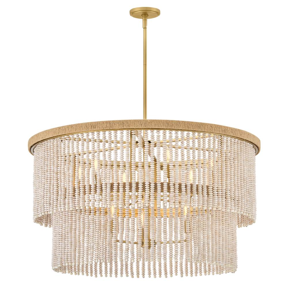 Hinkley Lighting 48606LCB Lacquered Brass Large Drum Chandelier Image 1