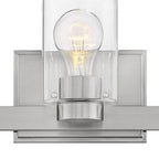 Hinkley Lighting 5053BN-CL Brushed Nickel With Clear Glass Three Light Vanity Image 3