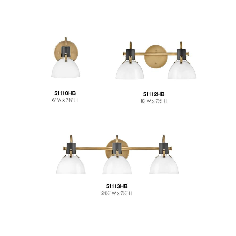 Hinkley Lighting 51112HB Heritage Brass Two Light Vanity Image 2