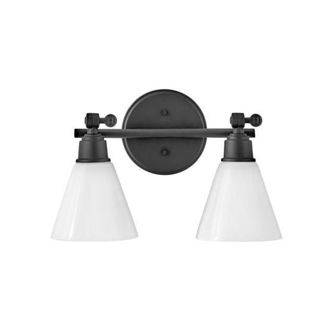Hinkley Lighting 51182BK Black Two Light Vanity Image 1