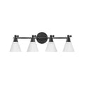 Hinkley Lighting 51184BK Black Four Light Vanity Image 1
