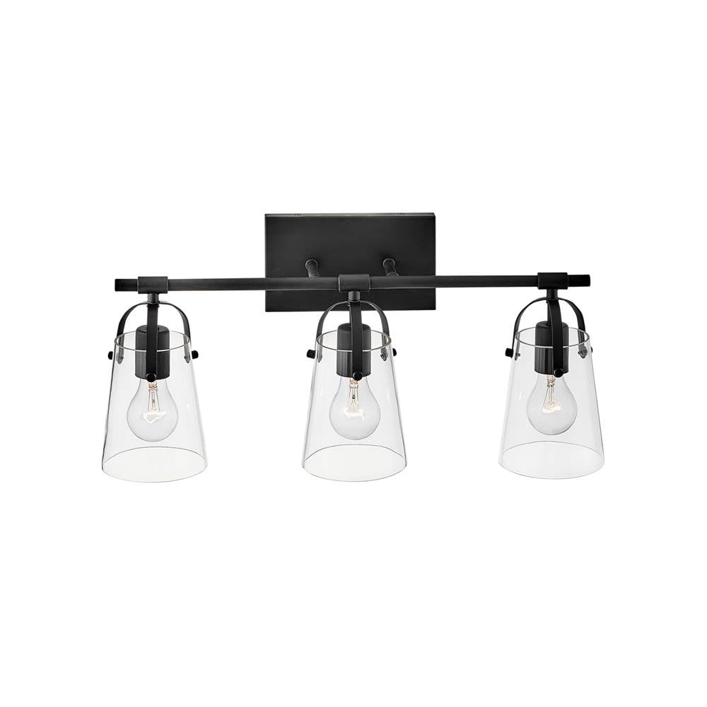 Hinkley Lighting 5133BK Black Three Light Vanity Image 4