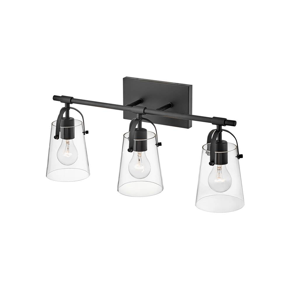 Hinkley Lighting 5133BK Black Three Light Vanity Image 3