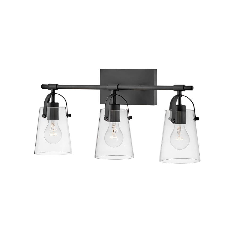 Hinkley Lighting 5133BK Black Three Light Vanity Image 2