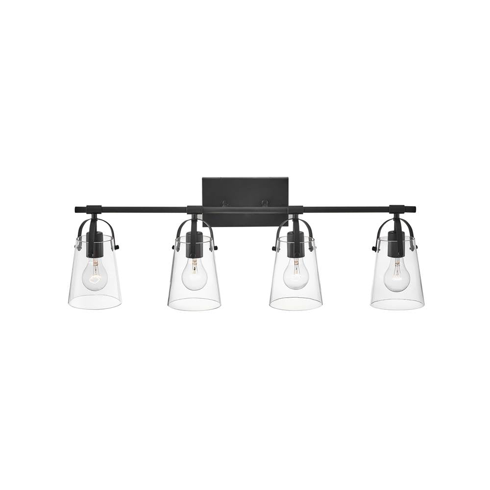 Hinkley Lighting 5134BK Black Four Light Vanity Image 5