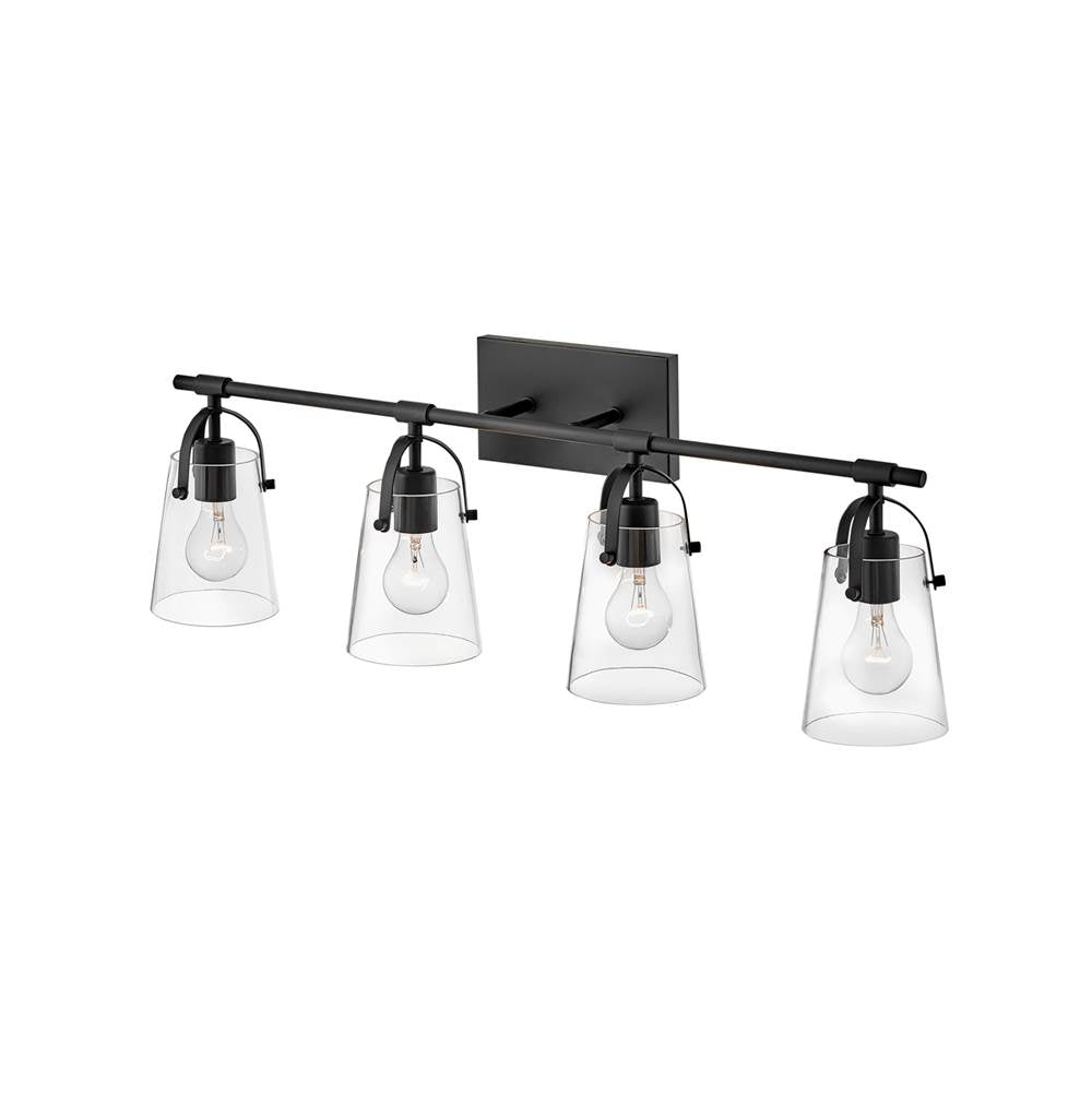 Hinkley Lighting 5134BK Black Four Light Vanity Image 4