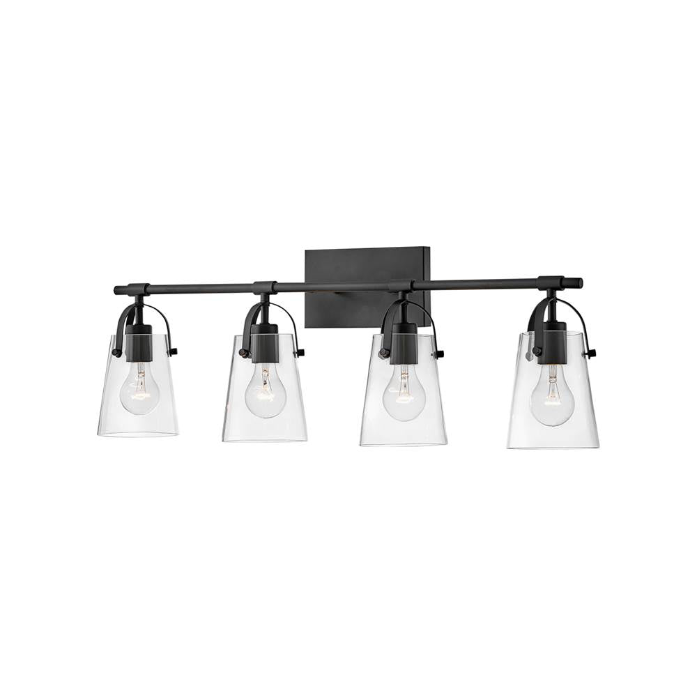 Hinkley Lighting 5134BK Black Four Light Vanity Image 3